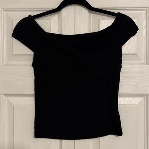 Black Off-Shoulder Top